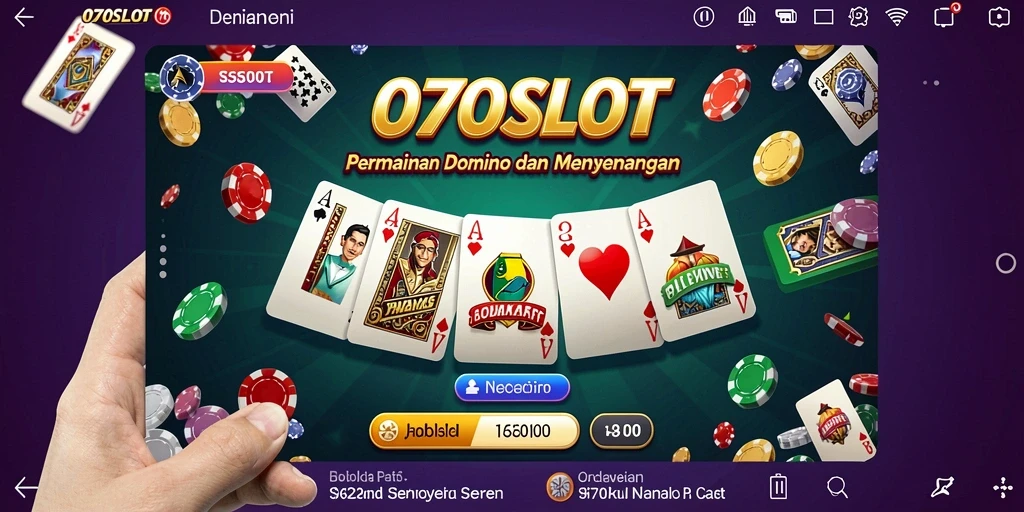 Tampilan menarik dari permainan Domino 070SLOT yang penuh warna.