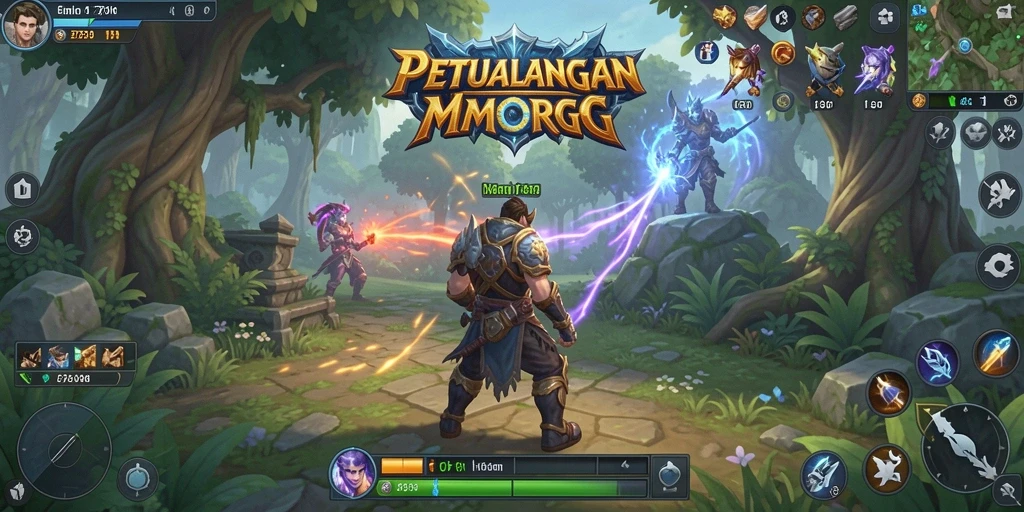 Screenshot menunjukkan aksi pertarungan epic dalam MMORPG 2739.