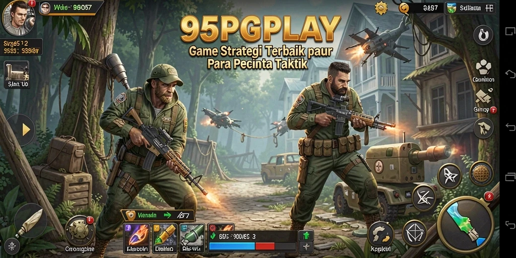 Screenshot gameplay menunjukkan intensitas pertempuran strategi.