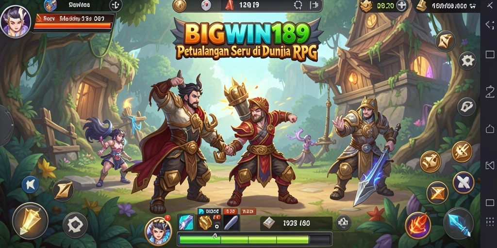 Tampilan gameplay RPG yang mendebarkan dan interaktif.