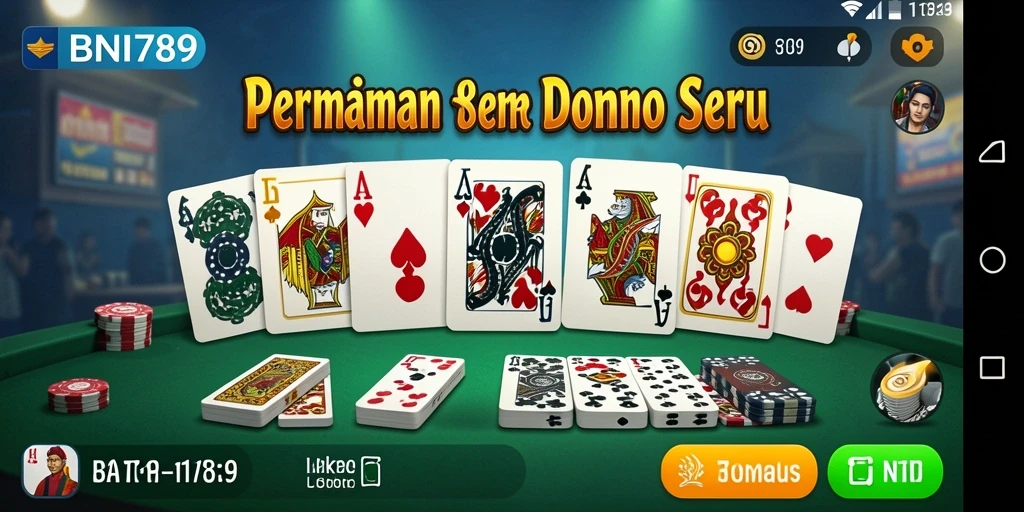 Tampilan menarik dari gameplay BNI789 saat bermain Domino.