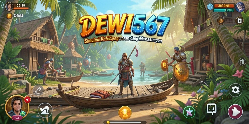 Tangkapan layar gameplay DEWI567 yang menunjukkan interaksi karakter dalam simulasi.