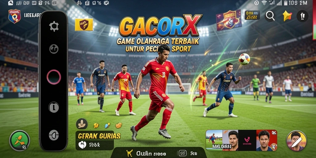 Tampilan gameplay seru dalam GACORX dengan aksi olahraga.