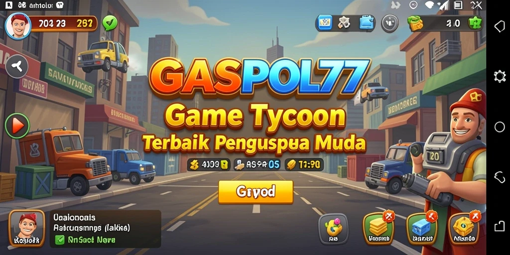Tampilan gameplay GASPOL77 dengan interaksi bisnis yang menarik.