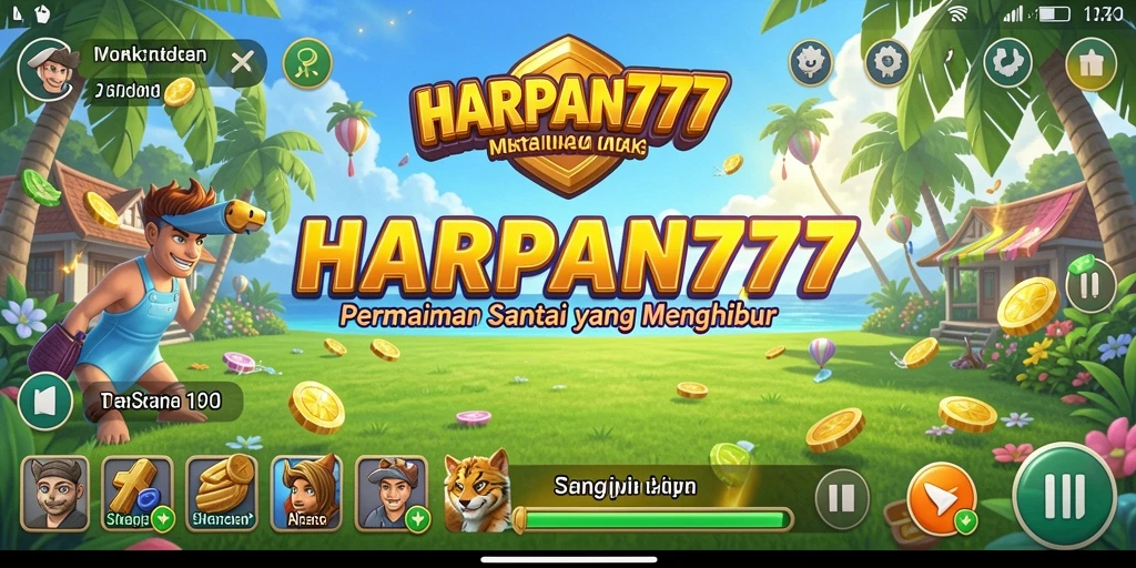 Screenshot gameplay HARAPAN777 dengan grafis cerah dan tantangan menyenangkan.