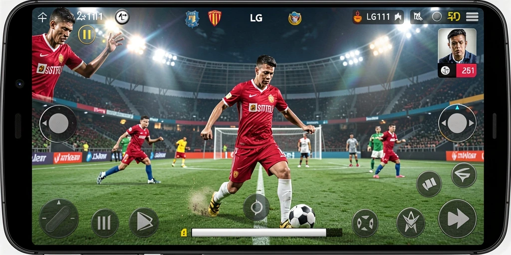 Screenshot LG111 menampilkan momen seru dalam pertandingan olahraga.