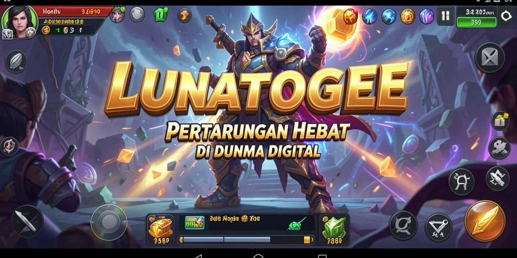 Tangkapan layar gameplay LUNATOGEL menampilkan aksi pertarungan yang menegangkan.