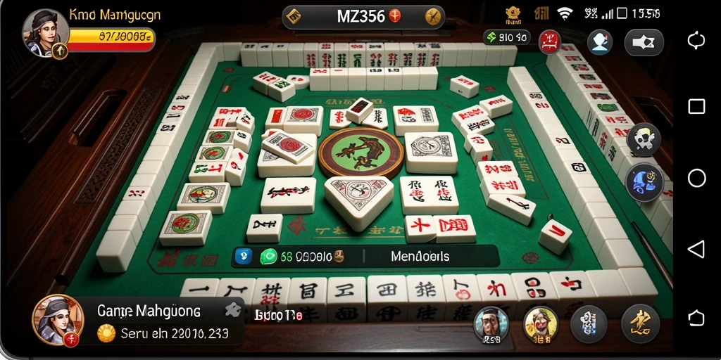 Screenshot MZ356 menampilkan gameplay Mahjong yang seru dan interaktif.