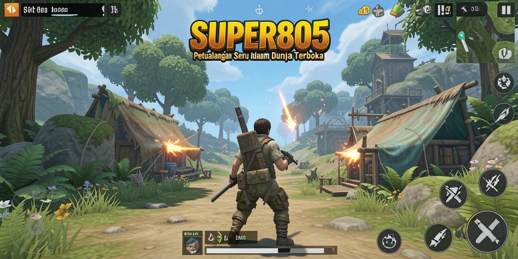 Gambaran gameplay SUPER805 yang menakjubkan dan luas.