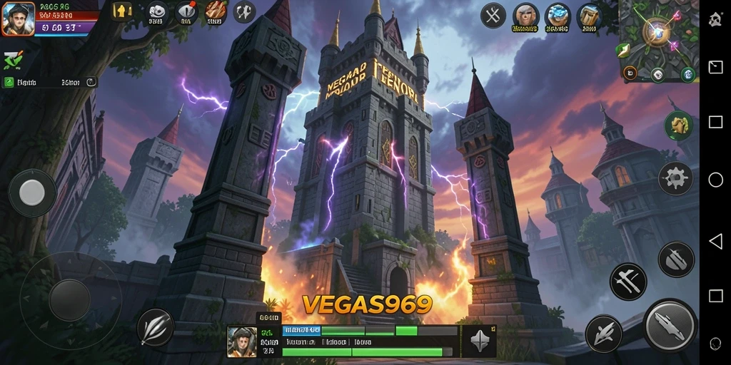 Tampilan gameplay <strong>VEGAS969</strong> yang menegangkan saat mempertahankan basis.