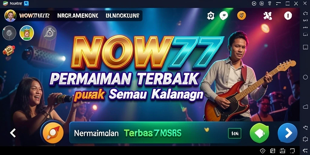 Tampilan gameplay WOW77 yang menampilkan keseruan musik interaktif.