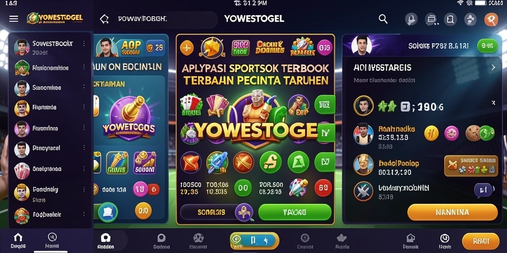 Tampilan gameplay menarik YOWESTOGEL dengan fitur taruhan olahraga.